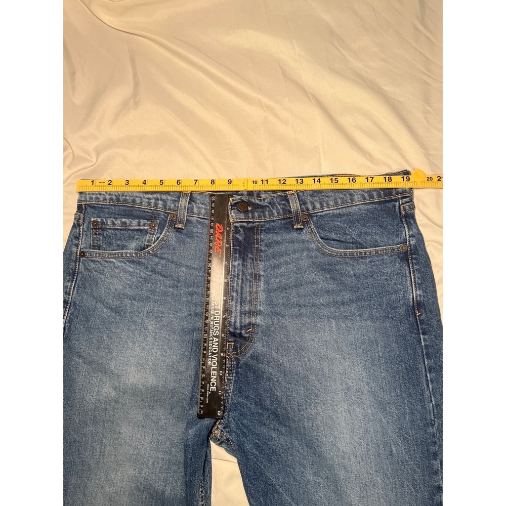 Levi's 505 Regular Fit Jeans Mens 38x29 Blue Straight Leg Classic Workwear - Picture 3 of 5